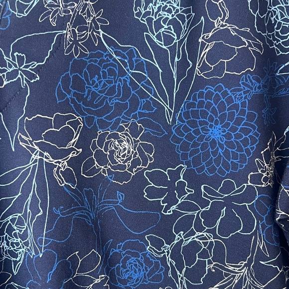 L.L. Bean XL 100% Supima Cotton Floral T-Shirt Blouse Lot of 2 Blue Cottagecore - Picture 10 of 16